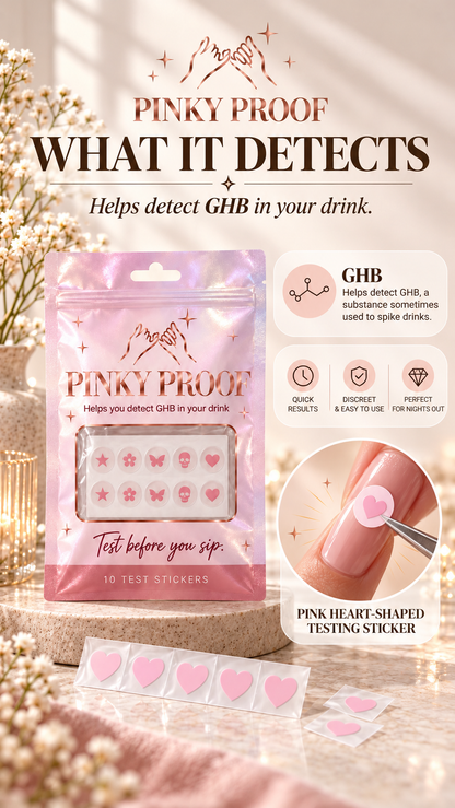 Pinky Proof Drink Testing Sticker
