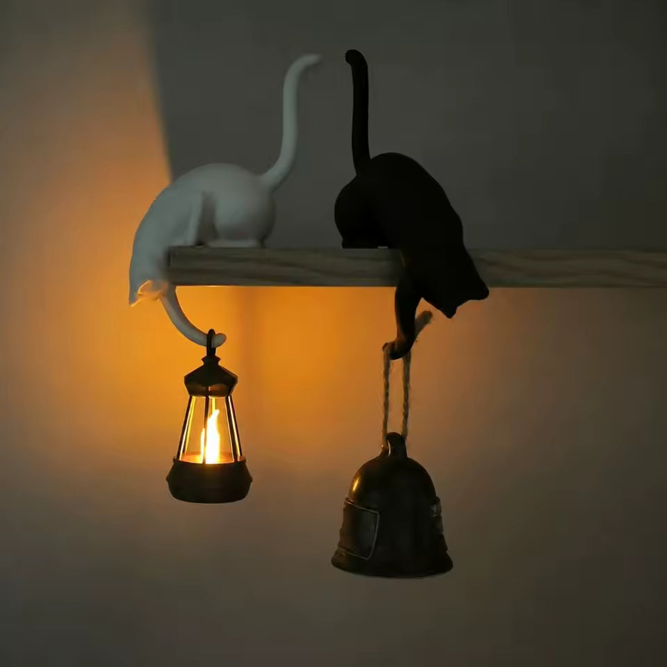 Hanging Cat Shelf Lantern